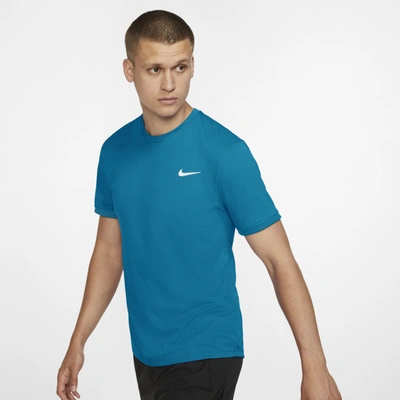 Shop Nike Court Dri-fit Men's Short-sleeve Tennis Top (neo Turquoise) - Clearance Sale In Neo Turquoise,neo Turquoise,white