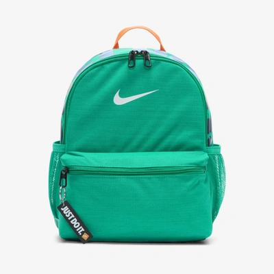 Shop Nike Brasilia Jdi Kids' Backpack (mini) (neptune Green) - Clearance Sale In Neptune Green,black,white