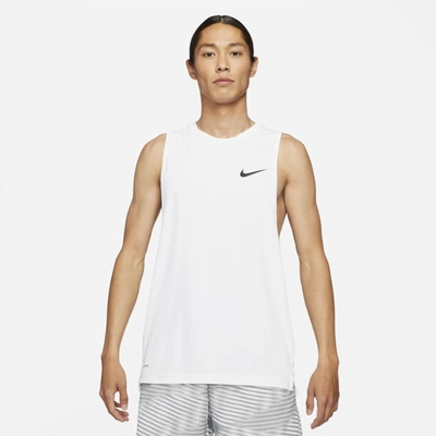 Shop Nike Men's Training Tank (white) In White,black