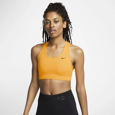 Shop Nike Women's Swoosh Medium-support Non-padded Sports Bra In Orange