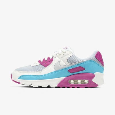 Shop Nike Air Max 90 Women's Shoe In Football Grey,summit White,fire Pink,football Grey