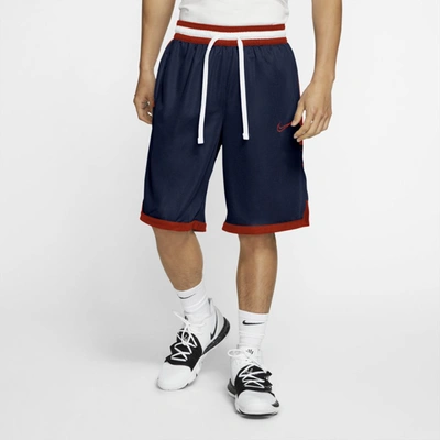 Shop Nike Dri-fit Elite Basketball Shorts In College Navy,team Orange,team Orange