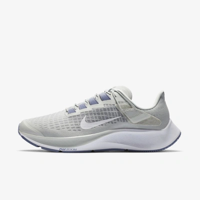 Shop Nike Air Zoom Pegasus 37 Flyease Women's Running Shoe In Light Silver,world Indigo,white