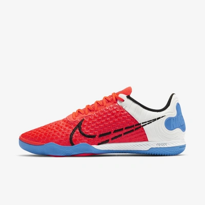Shop Nike React Gato Indoor/court Soccer Shoe (bright Crimson) - Clearance Sale In Bright Crimson,photo Blue,pure Platinum,black
