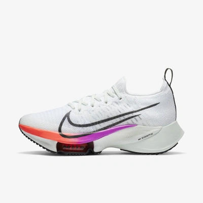 Shop Nike Air Zoom Tempo Next% Women's Running Shoe (white) In White,hyper Violet,flash Crimson,black