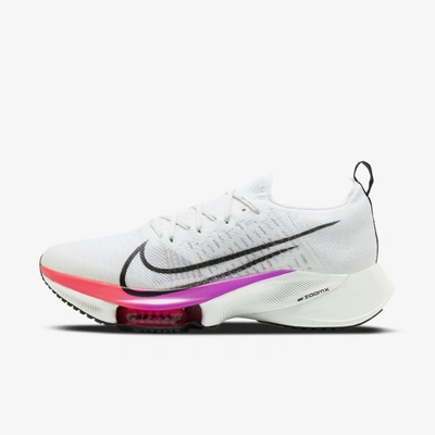 Shop Nike Air Zoom Tempo Next% Men's Running Shoe In White,hyper Violet,flash Crimson,black