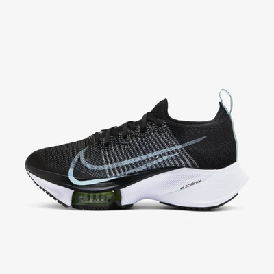 Shop Nike Air Zoom Tempo Next% Women's Road Running Shoes In Black,white,barely Volt,glacier Ice