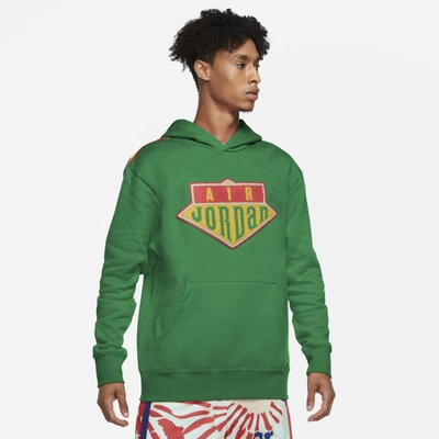 Shop Jordan Sport Dna Men's Hoodie (lucky Green) In Lucky Green,track Red