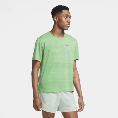 Shop Nike Dri-fit Miler Men's Running Top (cucumber Calm) - Clearance Sale