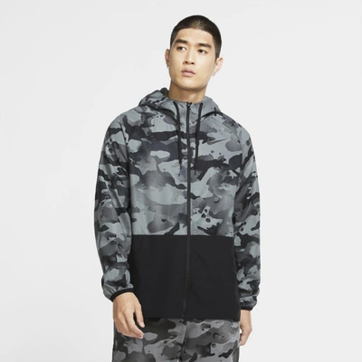 Nike Pro Flex Vent Men's Full-zip Camo Jacket In Grey | ModeSens
