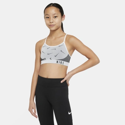 Shop Nike Indy Big Kids' (girls') Sports Bra In White