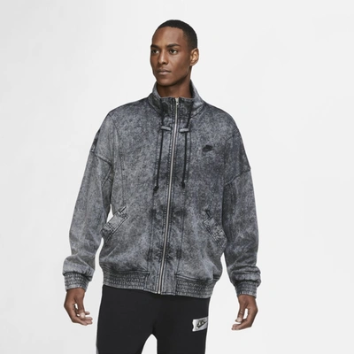 Shop Nike Sportswear Men's Knit Wash Jacket In Black,black