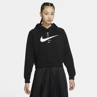 Shop Nike Sportswear Swoosh Women's Hoodie In Black,white