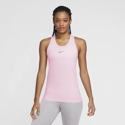 Shop Nike Infinite Women's Running Tank In Pink Foam