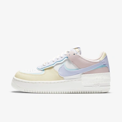 Shop Nike Air Force 1 Shadow Women's Shoe (summit White) In Summit White,glacier Blue,fossil,ghost