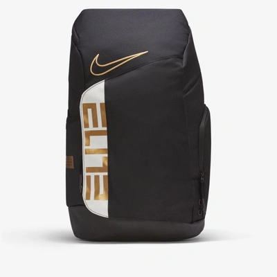 Nike Elite Pro Basketball Backpack In Black,white,metallic Gold | ModeSens