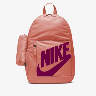 Shop Nike Elemental Kids' Backpack In Atomic Pink,black,cactus Flower