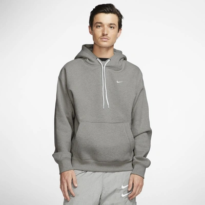 Shop Nike Lab Men's Fleece Hoodie (grey Heather) - Clearance Sale In Grey Heather,white