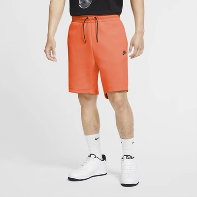 Shop Nike Sportswear Tech Fleece Men's Shorts (electro Orange) - Clearance Sale In Electro Orange,black