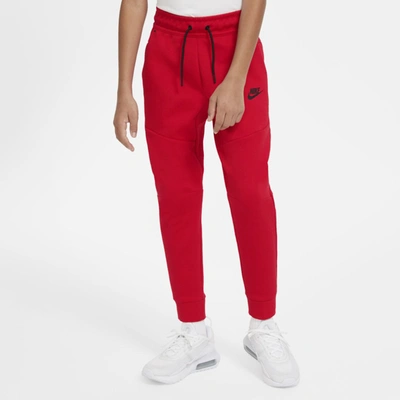 Shop Nike Sportswear Tech Fleece Big Kids (boys') Pants In Red