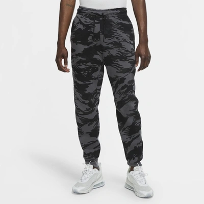 Nike Tech Fleece Men's Printed Camo Joggers In Iron Grey,black | ModeSens