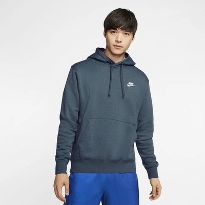 Shop Nike Sportswear Club Fleece Pullover Hoodie (ash Green) - Clearance Sale In Ash Green,ash Green,white