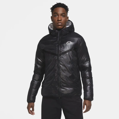 Shop Nike Sportswear Synthetic-fill Windrunner Men's Repel Jacket In Black,white,black,black