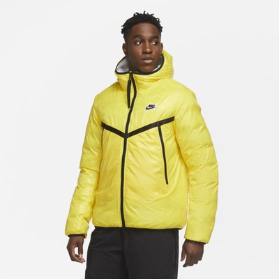 Shop Nike Sportswear Synthetic-fill Windrunner Men's Repel Jacket In Speed Yellow,white,black,black