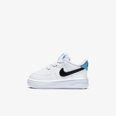 Shop Nike Force 1 '18 Infant/toddler Shoe In White,blue Fury,black