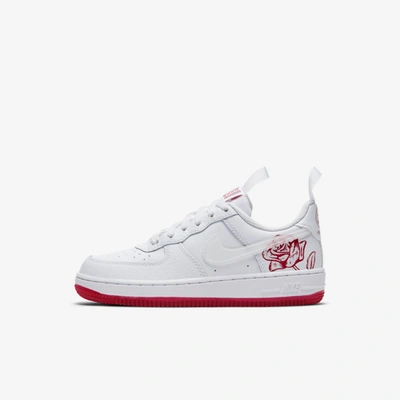 Shop Nike Force 1 Lv8 3 Little Kids' Shoe In White,university Red,white