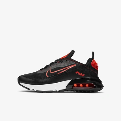 Shop Nike Air Max 2090 Big Kids' Shoe In Black,black,black,chile Red