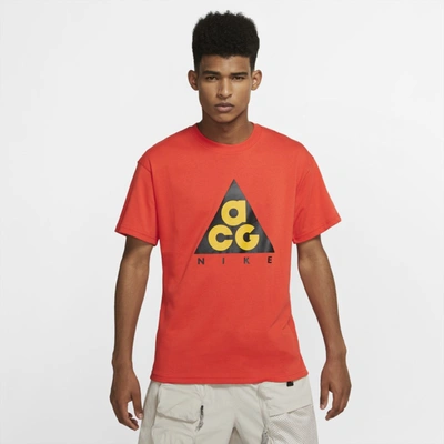 Shop Nike Men's  Acg Graphic T-shirt In Red