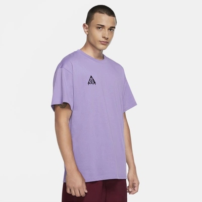 Shop Nike Acg Logo T-shirt (atomic Violet) - Clearance Sale In Atomic Violet,black