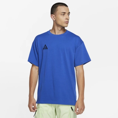 Shop Nike Acg Logo T-shirt In Game Royal,black