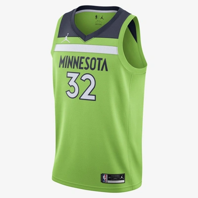 Shop Jordan Karl-anthony Towns Timberwolves Statement Edition 2020  Nba Swingman Jersey In Action Green