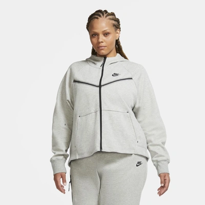 Nike Women's Sportswear Tech Fleece Windrunner Full-zip Hoodie (plus Size)  In Grey | ModeSens