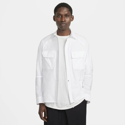 Shop Nike Esc Men's Shirt Jacket In White