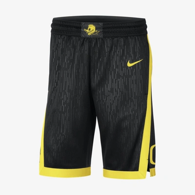 Shop Nike Men's College Replica (oregon) Shorts In Black