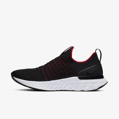 Shop Nike React Phantom Run Flyknit 2 Men's Running Shoe (black) In Black,white,university Red