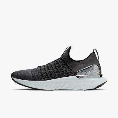 Shop Nike React Phantom Run Flyknit 2 Men's Running Shoe In Iron Grey,black,particle Grey,metallic Silver