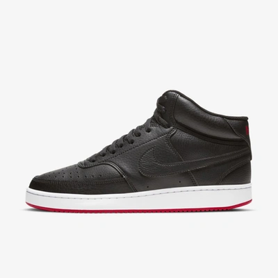Shop Nike Court Vision Mid Men's Shoe In Black,university Red,black