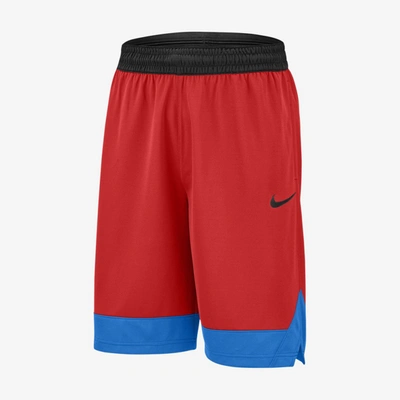 Shop Nike Dri-fit Icon Men's Basketball Shorts (chile Red) In Chile Red,photo Blue,black