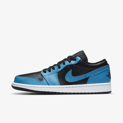 Shop Jordan Air  1 Low Shoe (laser Blue) In Laser Blue,white,black