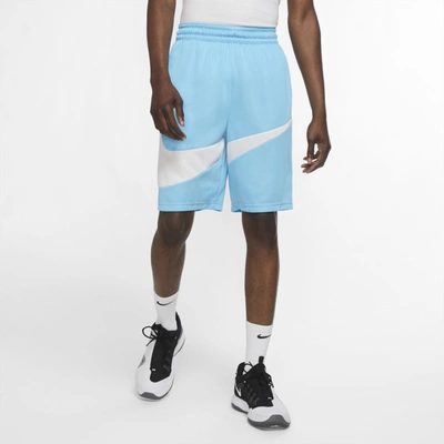 Shop Nike Dri-fit Basketball Shorts In Baltic Blue,sail