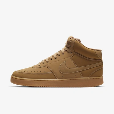 Shop Nike Court Vision Mid Men's Shoes In Flax,gum Light Brown,twine,flax