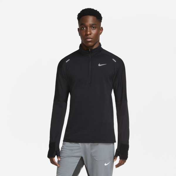 Nike Therma Sphere Element 3.0 Men's 1/2-zip Running Top In Black/  Reflective Silver | ModeSens