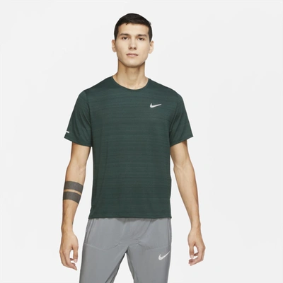 Shop Nike Dri-fit Miler Men's Running Top In Pro Green