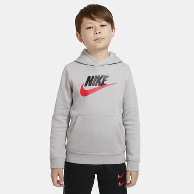 Shop Nike Sportswear Club Fleece Big Kidsâ Pullover Hoodie In Grey