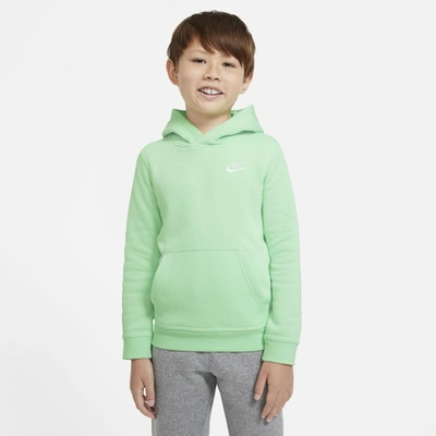 Shop Nike Sportswear Club Big Kids' Pullover Hoodie In Cucumber Calm,white