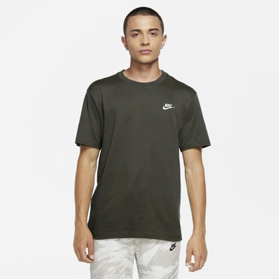 Shop Nike Sportswear Club Men's T-shirt (twilight Marsh) - Clearance Sale In Twilight Marsh,white
